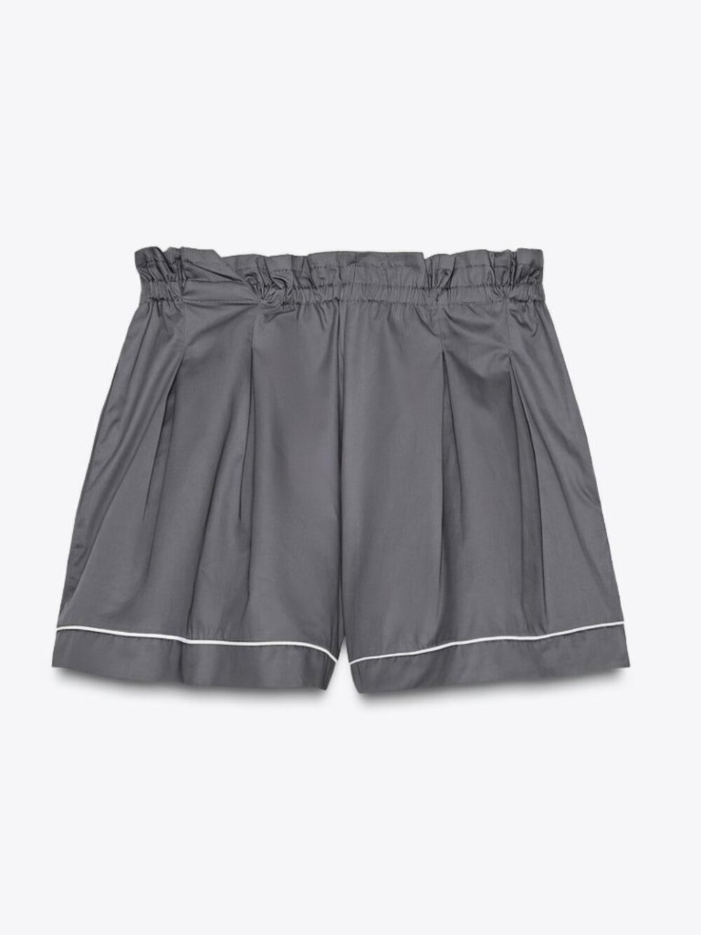 NWT Zara Women's Piping Detail Volume Shorts Washed Petrol 1255/535/414 Size M - Picture 9 of 9